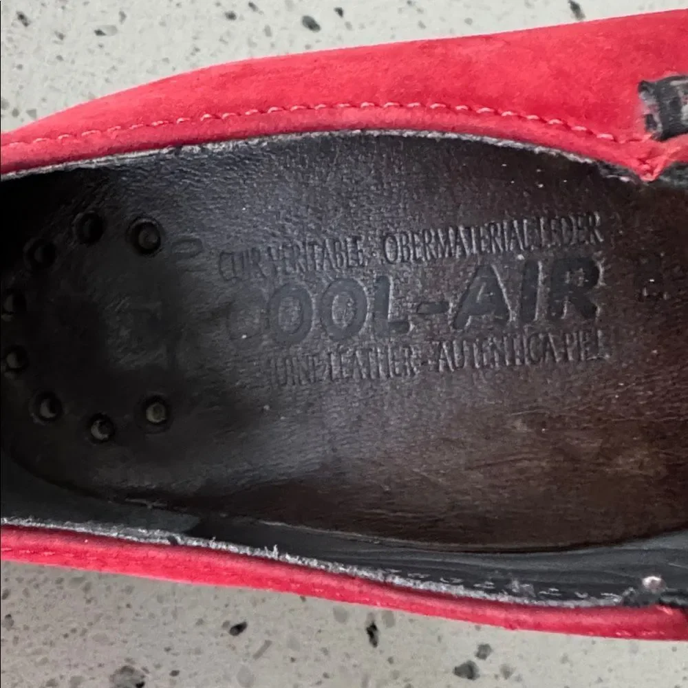 Mephisto Women’s Cool Air Breathable Red Suede Leather Loafers Slip-On Size 7.5 - Picture 5 of 14